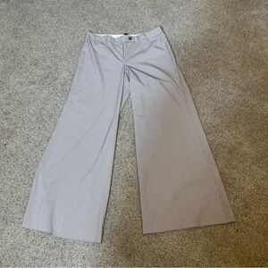 The Limited Brown Pinstripe Wide-Leg Trousers